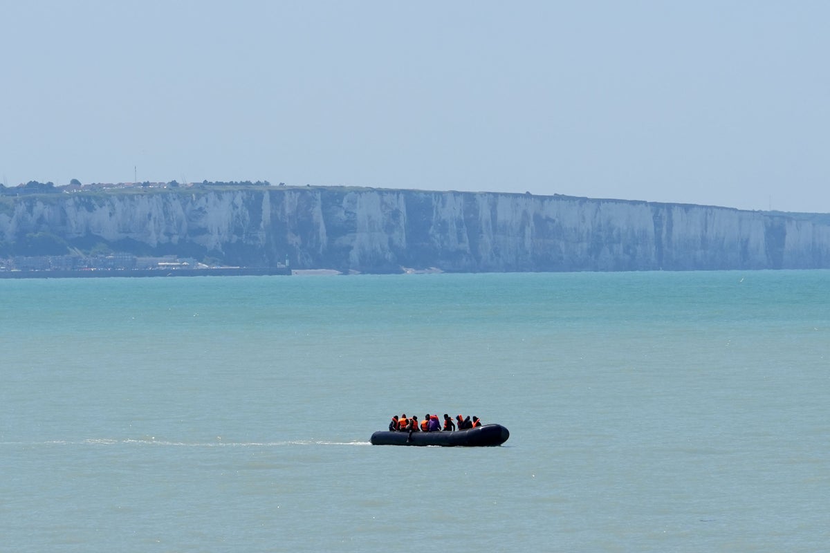 The dinghy left the Normandy coast on Monday morning (PA) (PA Wire)