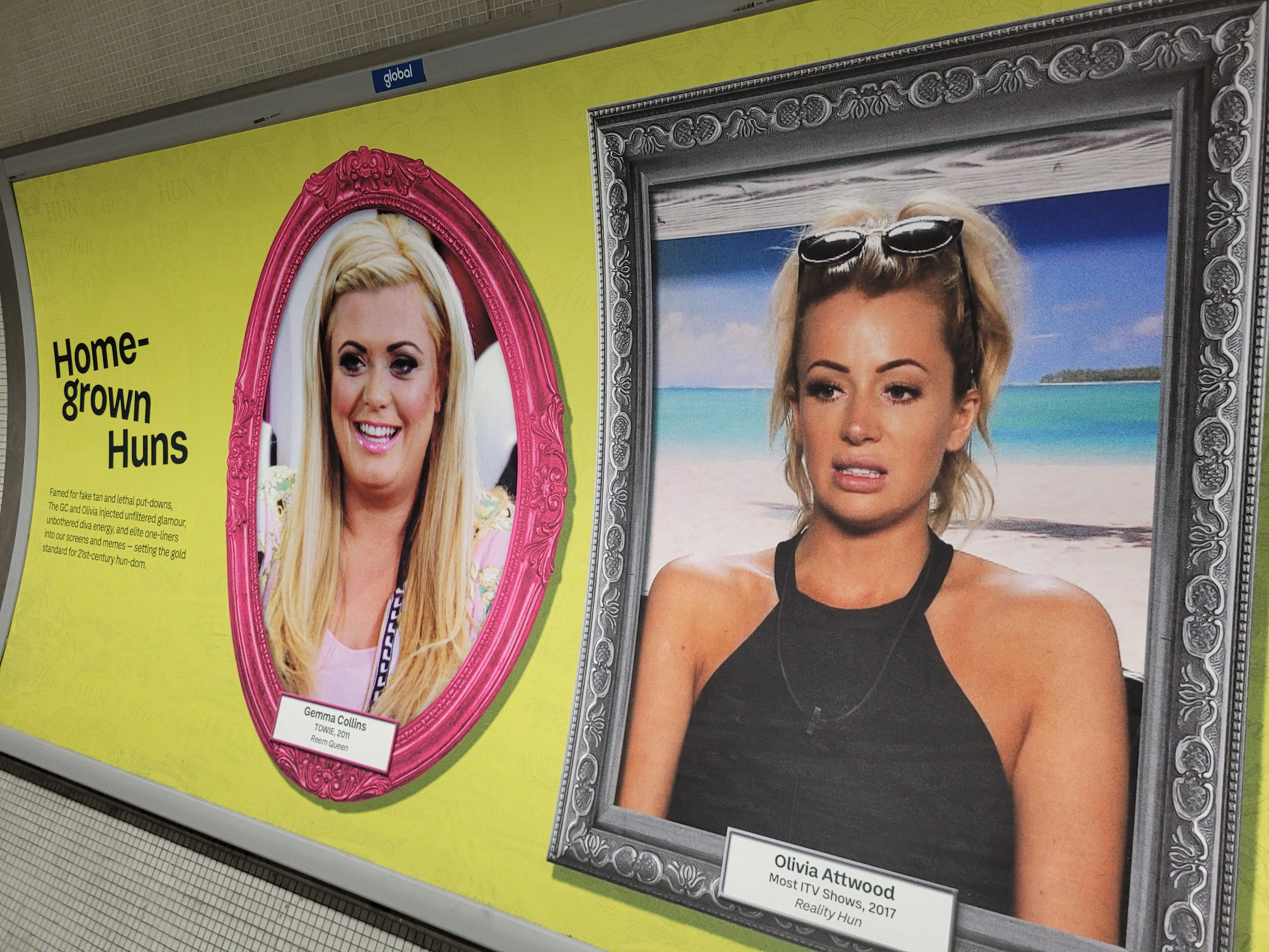Gemma Collins (right) and Olivia Attwood (left) feature on ITV's new ‘London Hunderground’ ad campaign