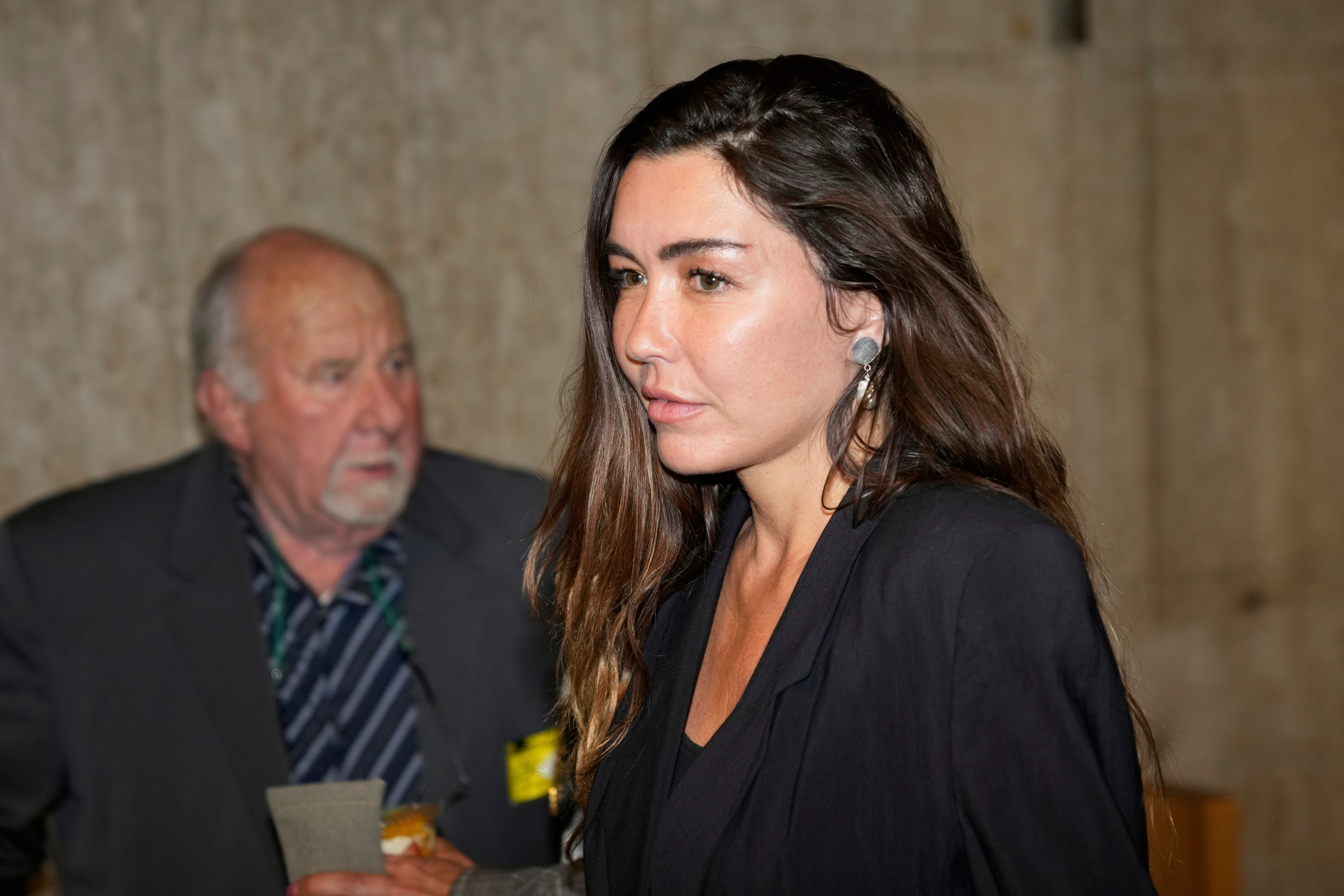 Miriam Haley returns to the courtroom after a break in Harvey Weinstein’s retrial in New York on April 30, 2025