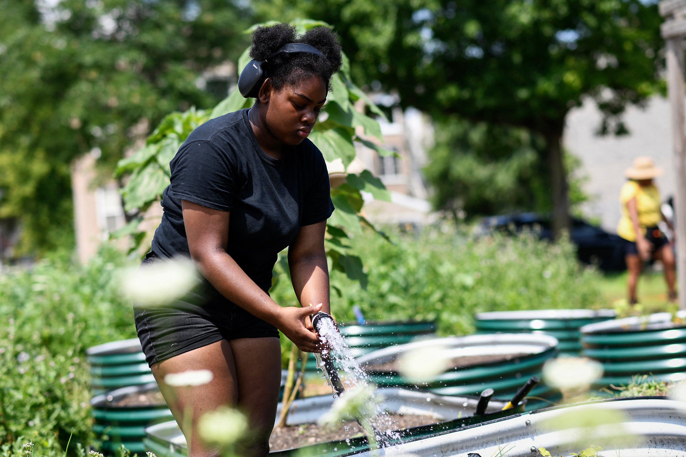 Gardening helps to reduce stress and symptoms of depression due to its repetitive movement and requirement to care for living things