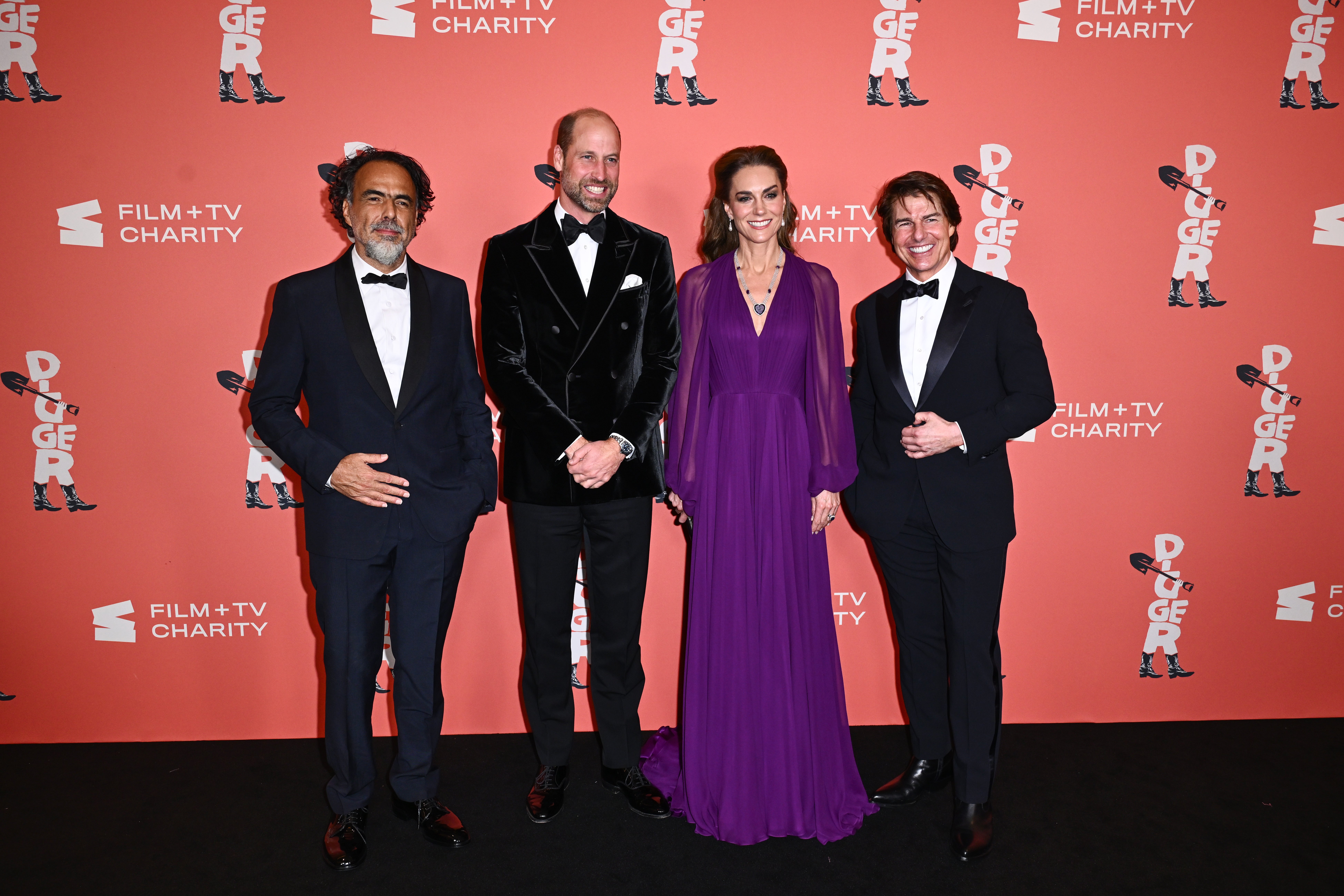 Alejandro González Iñárritu, Prince William, Prince of Wales, Catherine, Princess of Wales and Tom Cruise attend the ‘Digger’