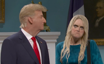 Ashley Padilla played Donald Trump's aide Natalie Harp on the 'Saturday Night Live' season 52 premiere