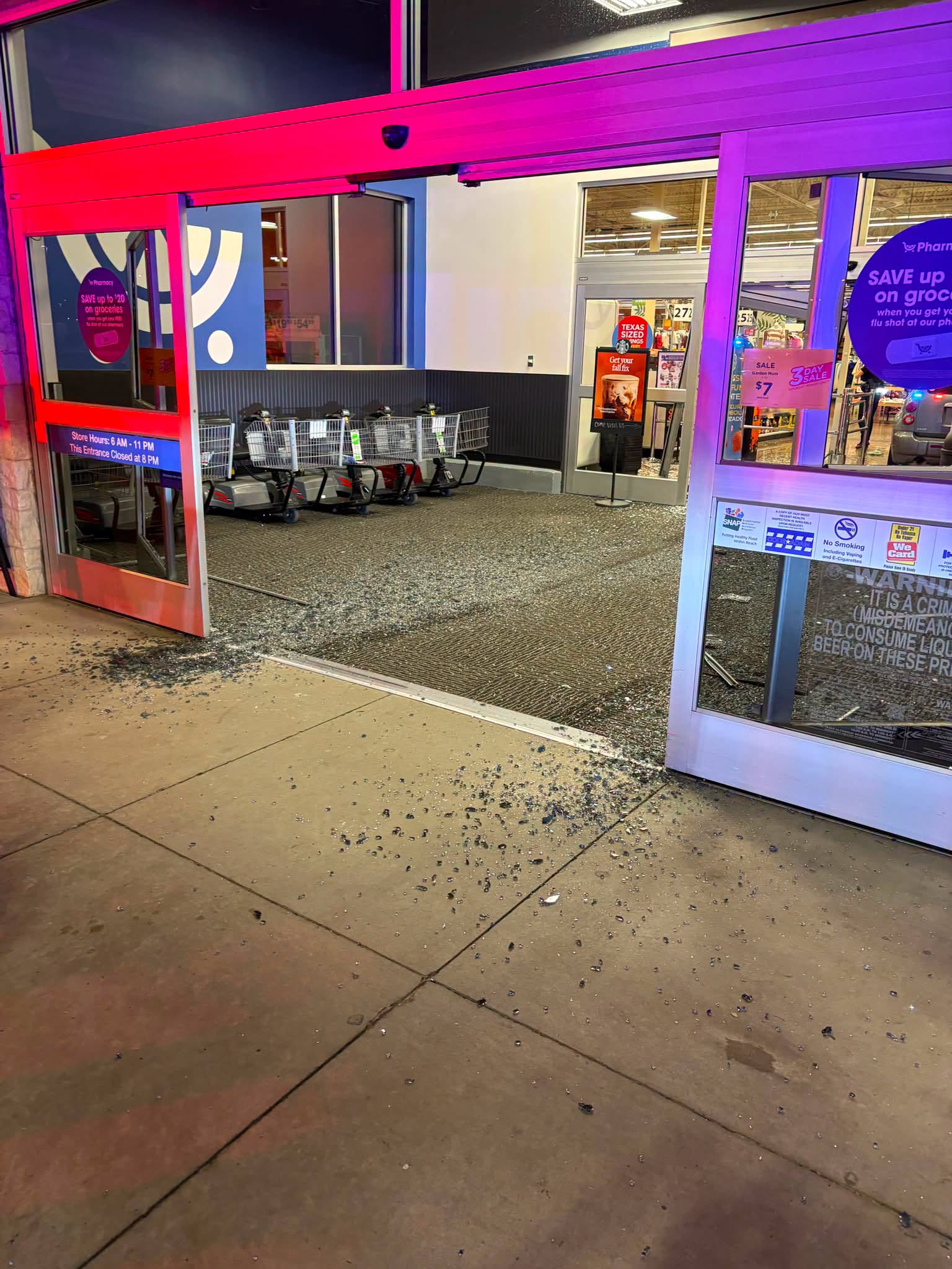 Authorities arrested the man, who they did not publicly identify, on criminal mischief charges