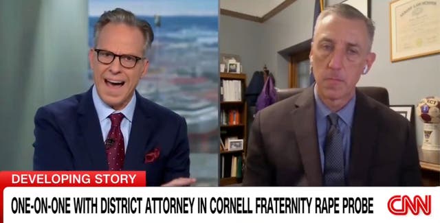 CNN host Jake Tapper ripped into Tompkins County District Attorney Matthew Van Houten over his handling of the case during an interview this week