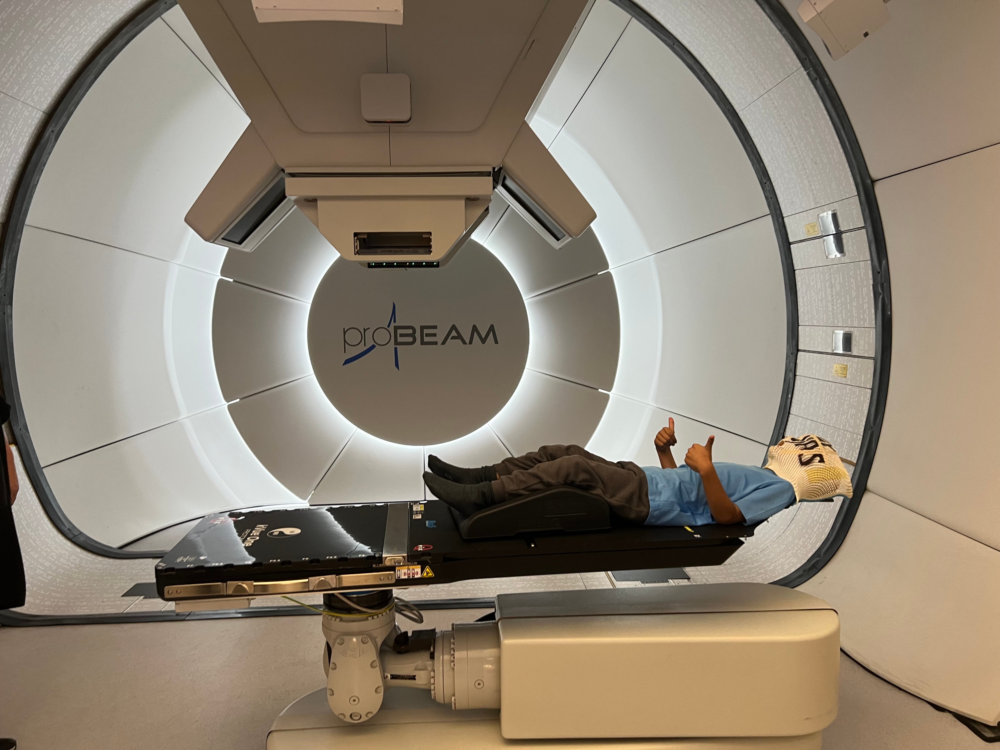 Kaiden had proton beam therapy