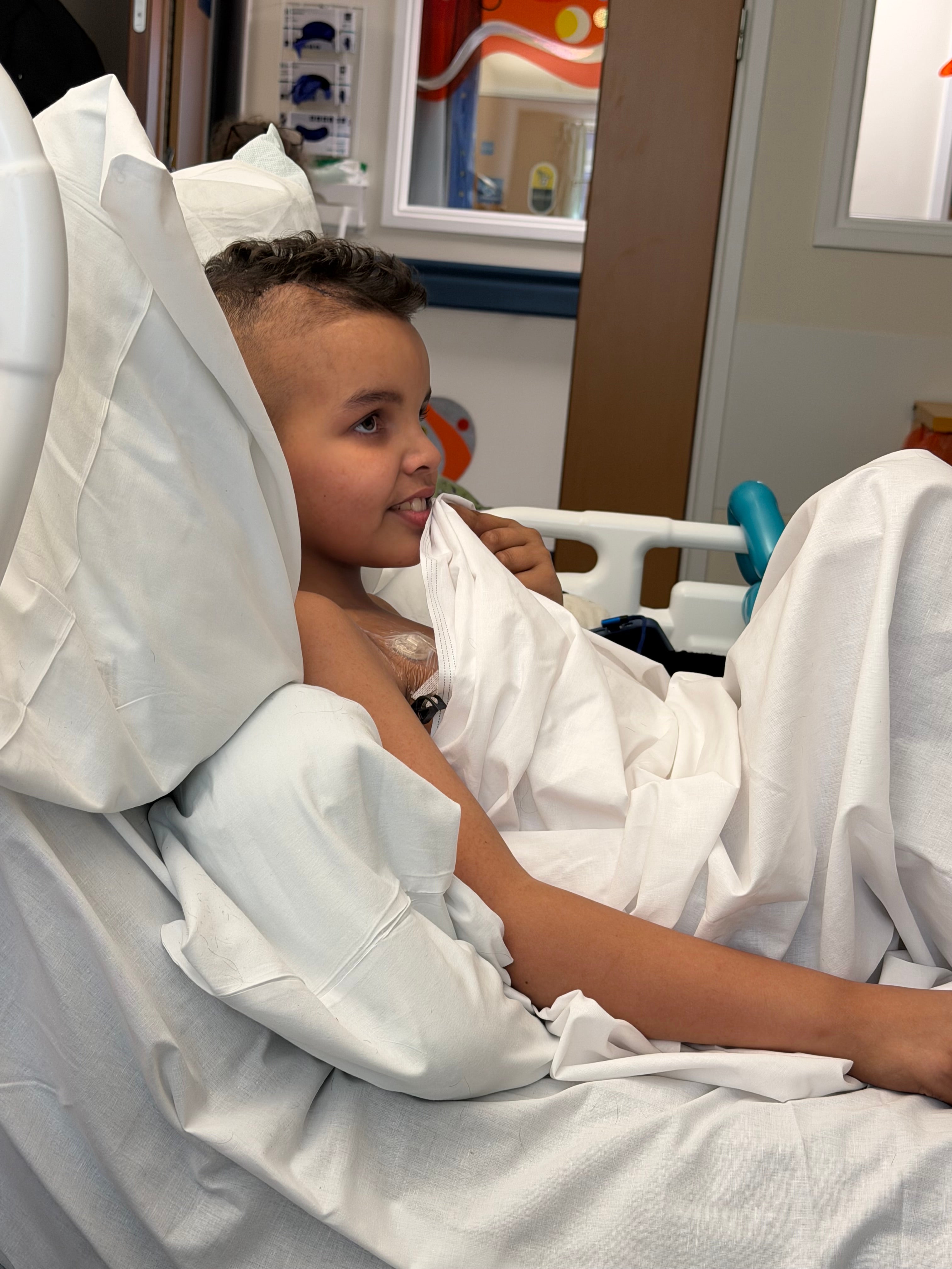 Kaiden in hospital