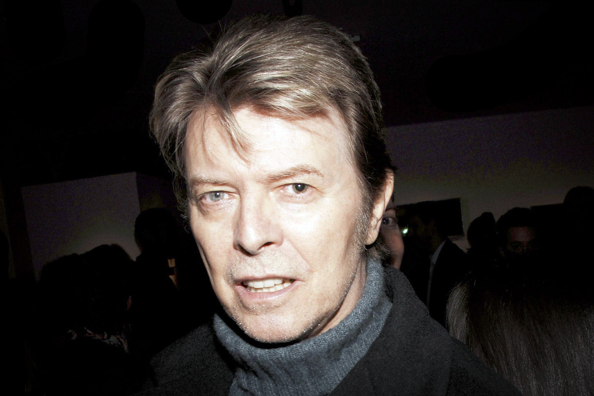 David Bowie attends the opening of Lou Reed NY photography exhibit at the Gallery at Hermes on January 19, 2006