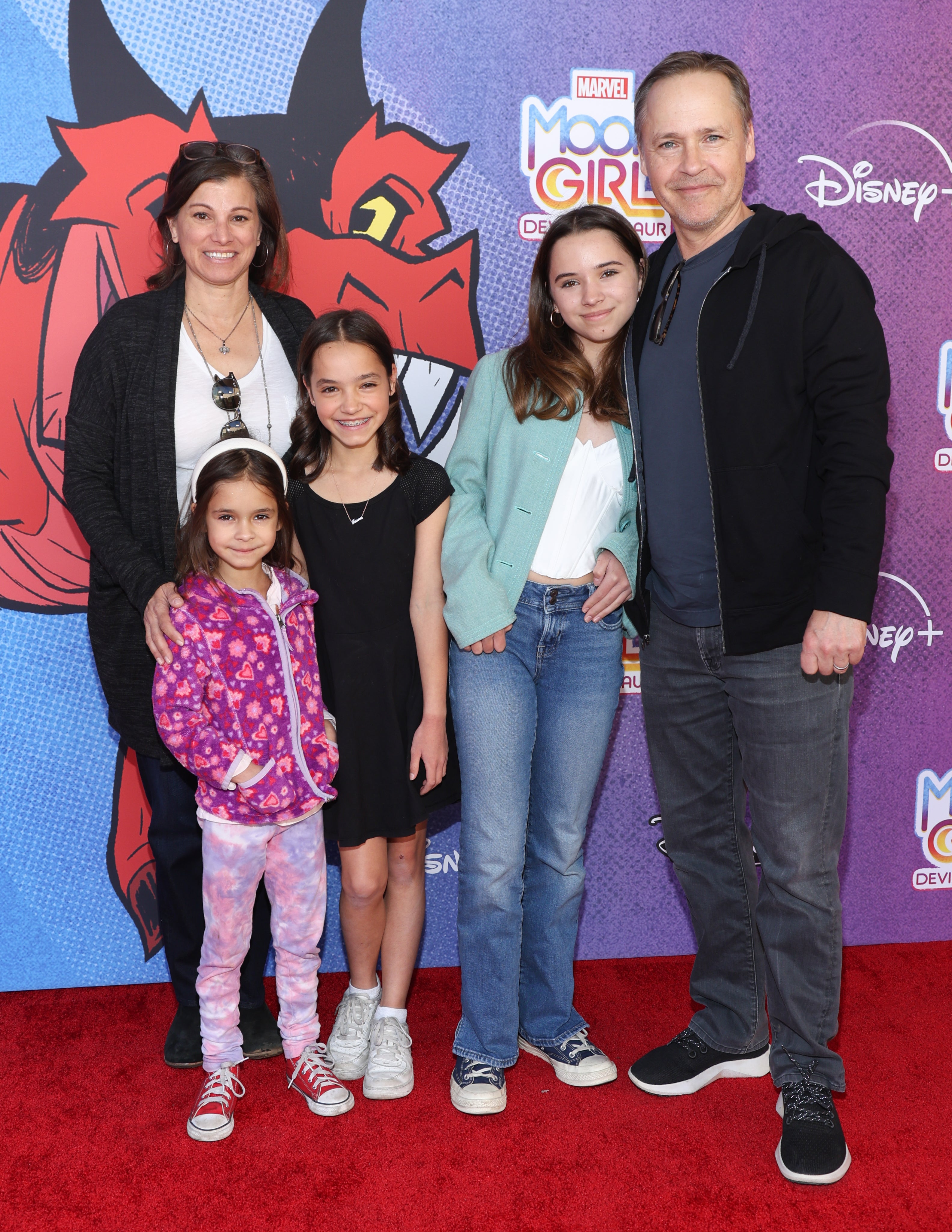Chad Lowe and his wife, Kim Painter, with their daughters, Nixie, Fiona Lowe, and Mabel, in 2023