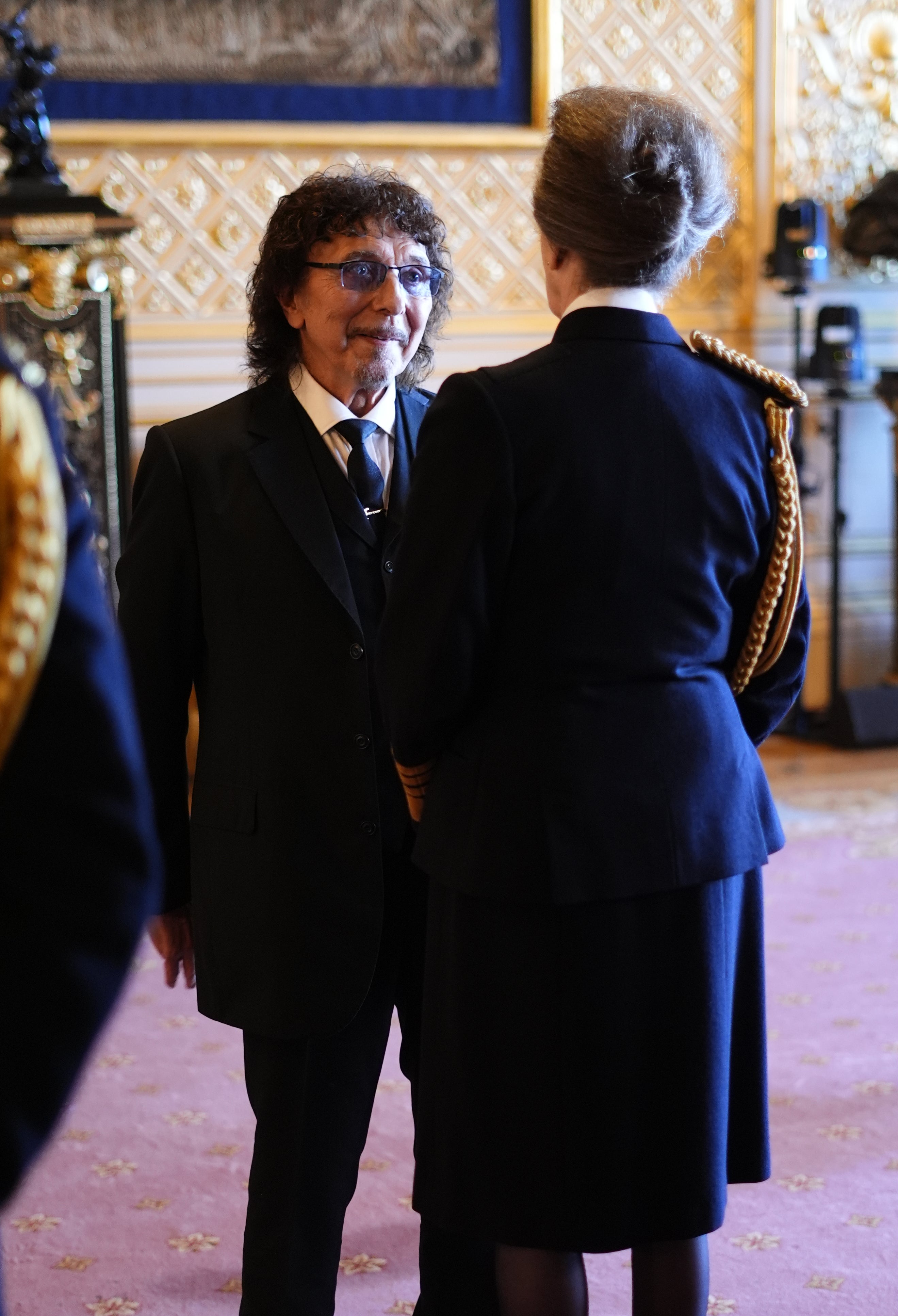 The guitarist spoke with the Princess Royal on Wednesday