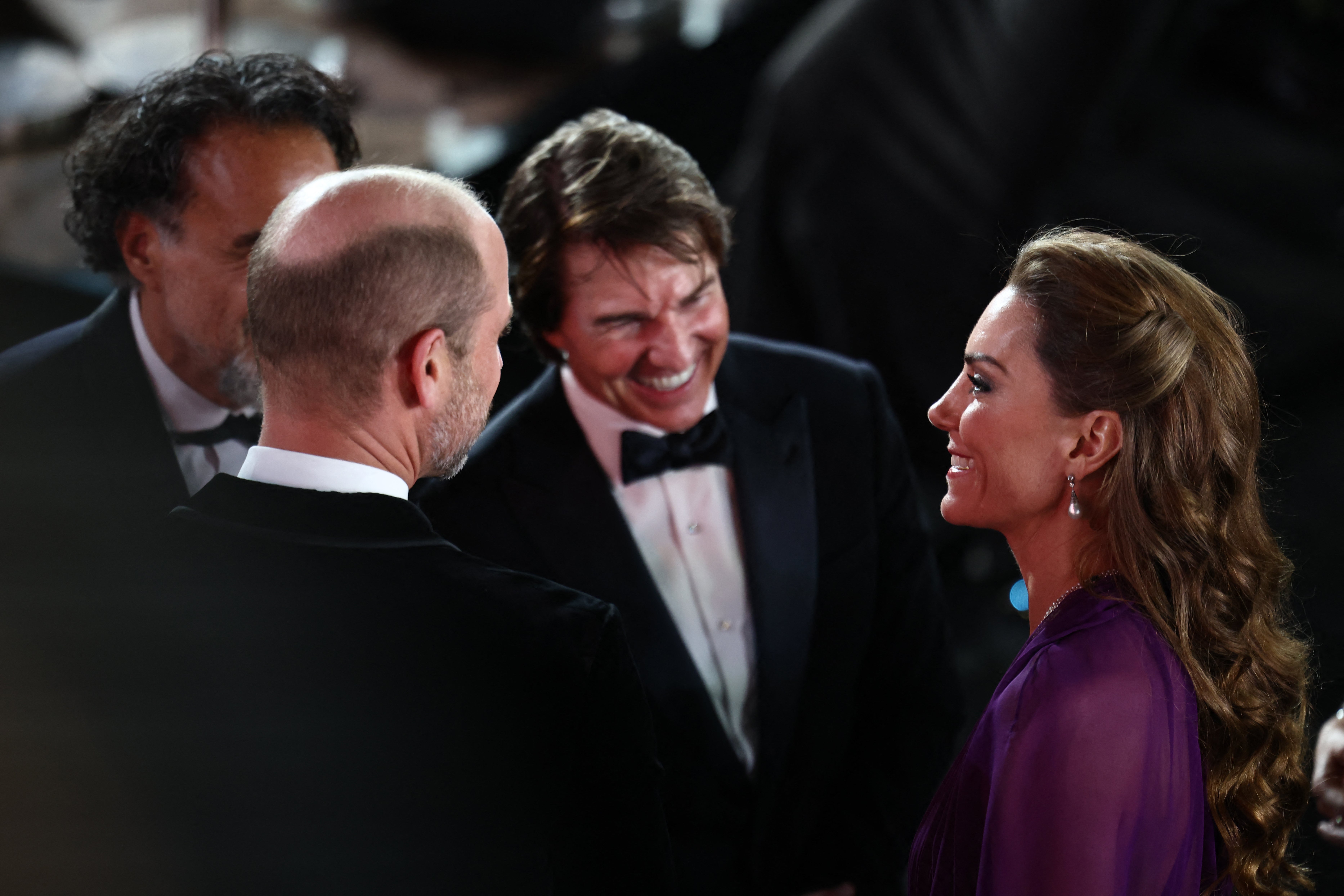 Tom Cruise was seen grinning from ear to ear while speaking to Kate at the 'Digger' world premiere