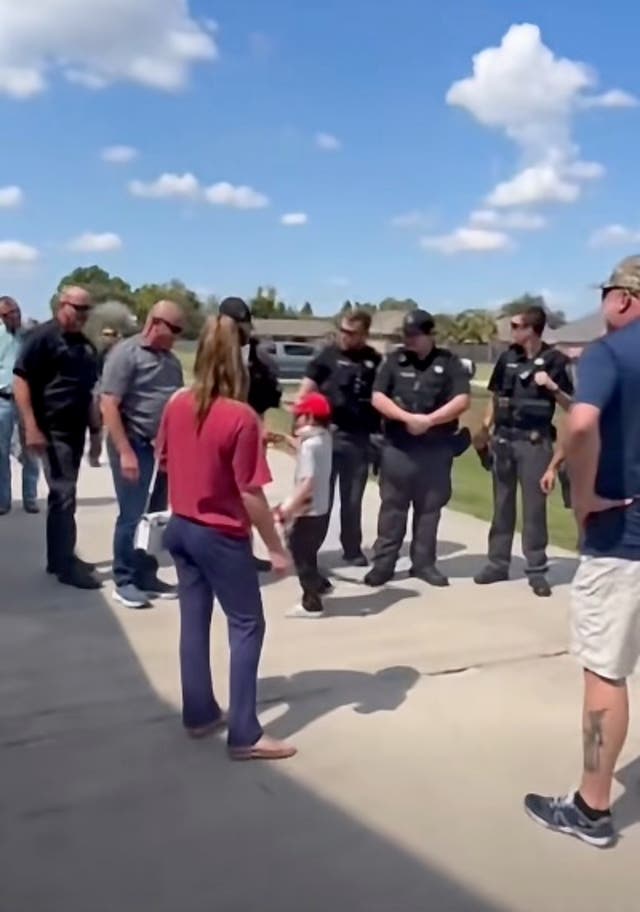Police shared a video Tuesday of the boy returning to his home in Houma, about an hour’s drive southwest of New Orleans, from the hospital after being seriously injured in the attack