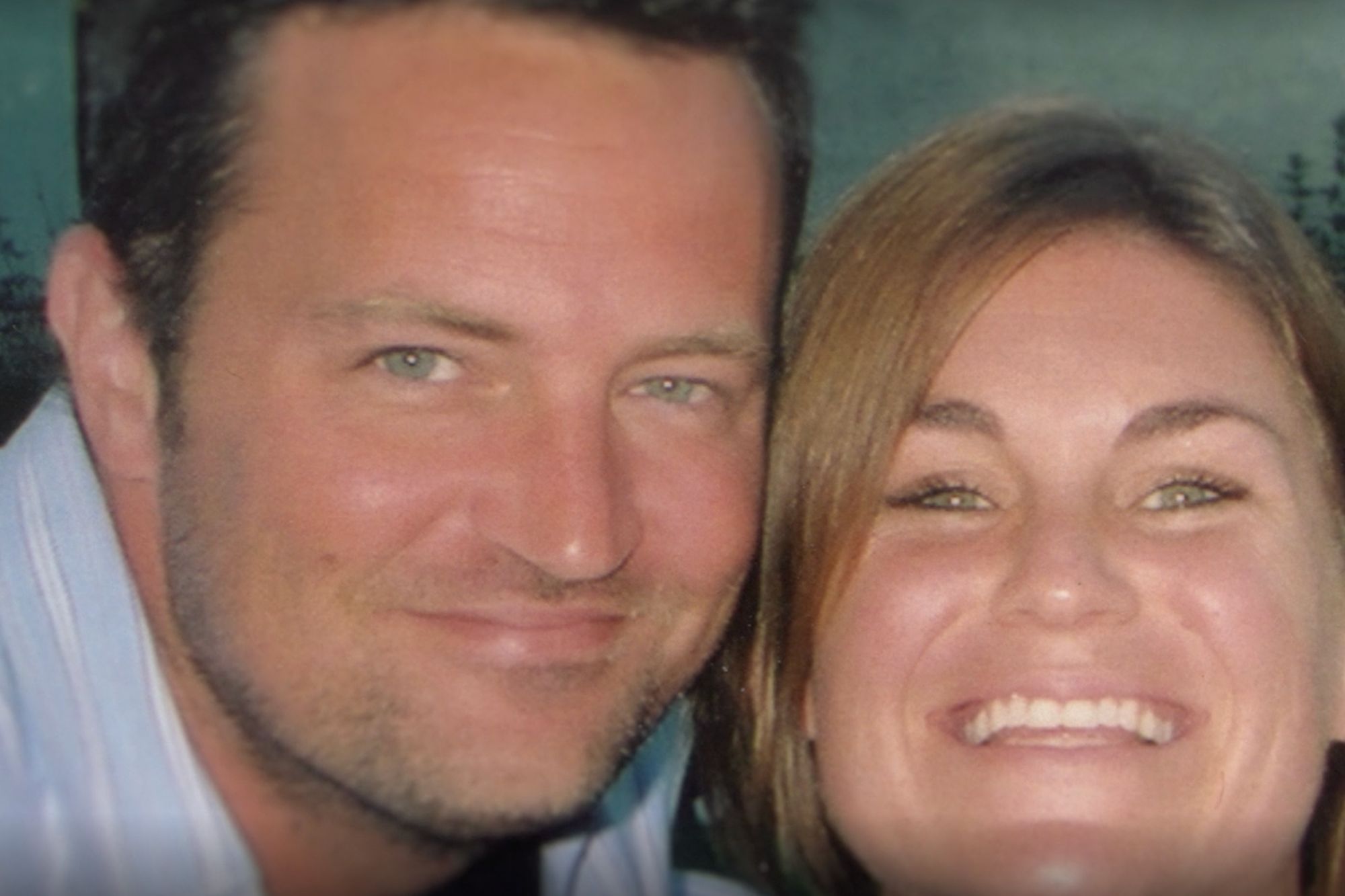 Matthew Perry pictured with his sister Mia Perry Bowick