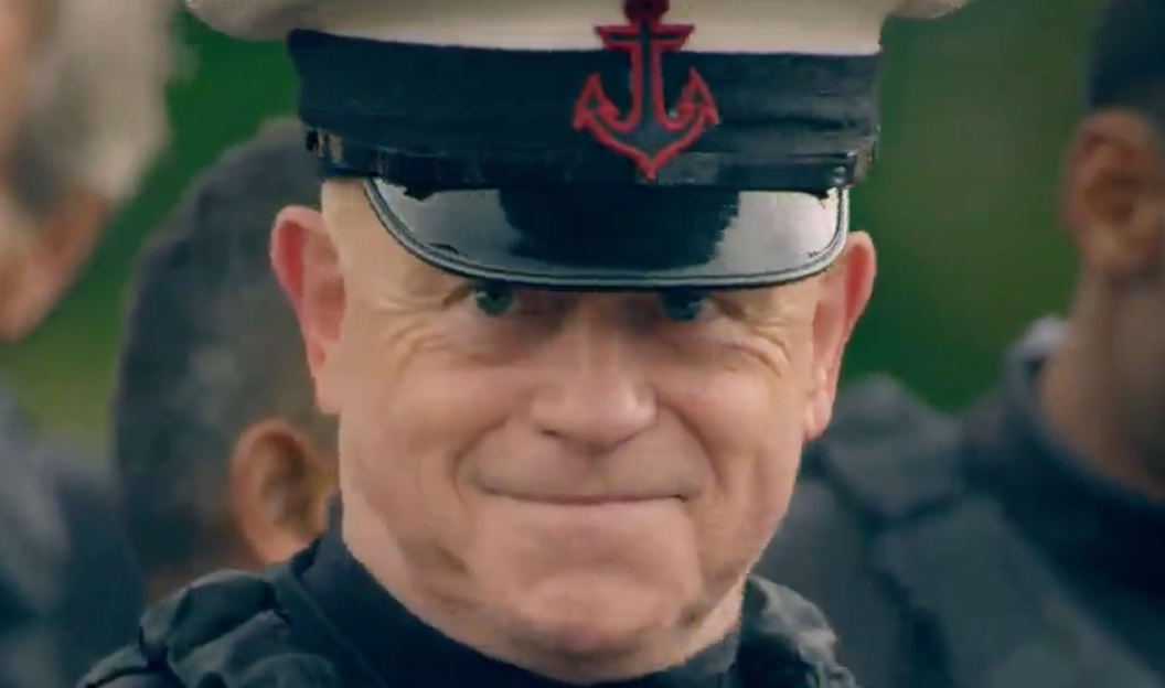A rather paranoid Kemp in his captain’s hat in ‘Celebrity Traitors’
