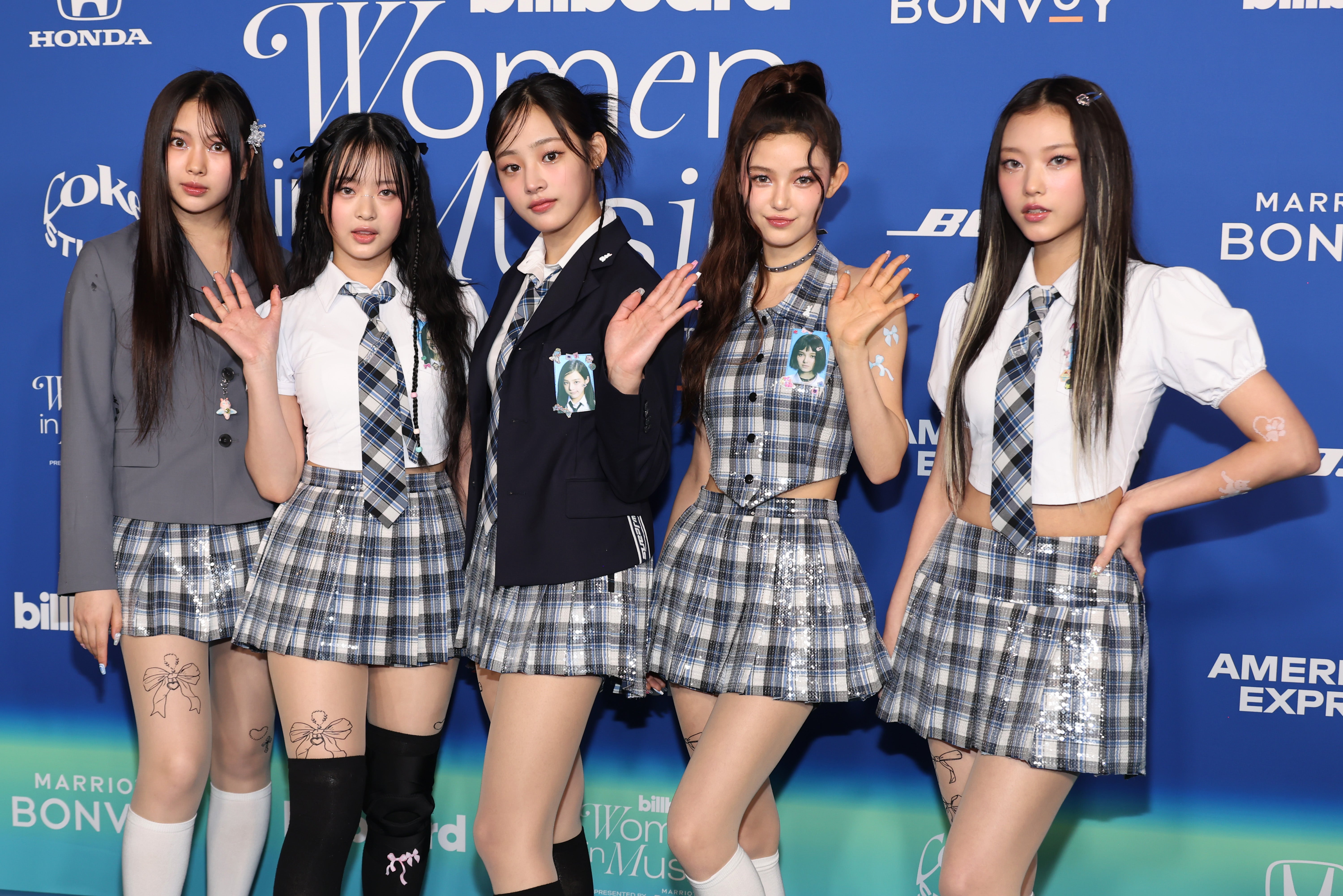 Illit’s alleged similarities to fellow girl group NewJeans, pictured, quickly became a source of argument between the two fandoms