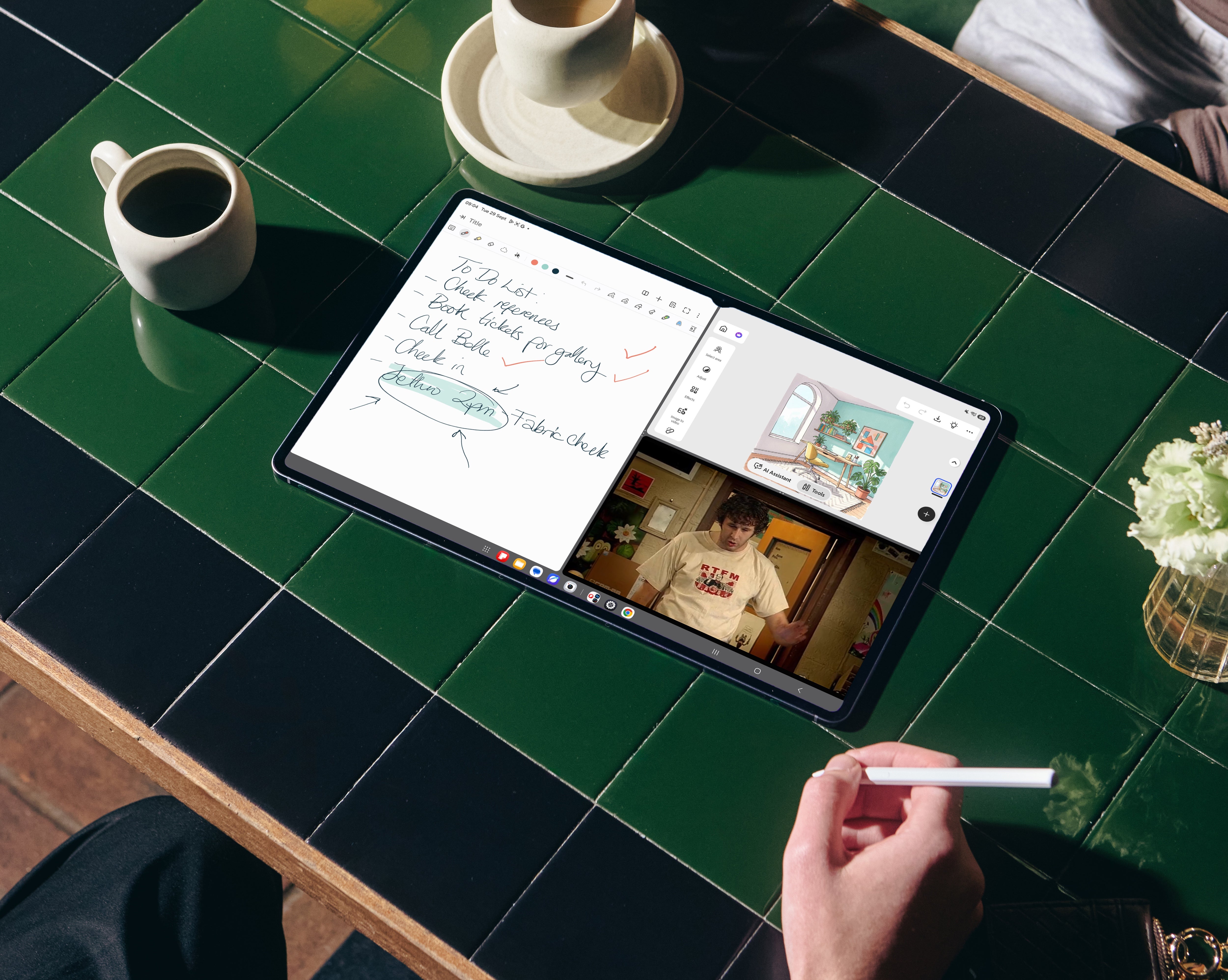 Multitask with ease with Samsung 3 Way Window, giving you space to work across three apps at once
