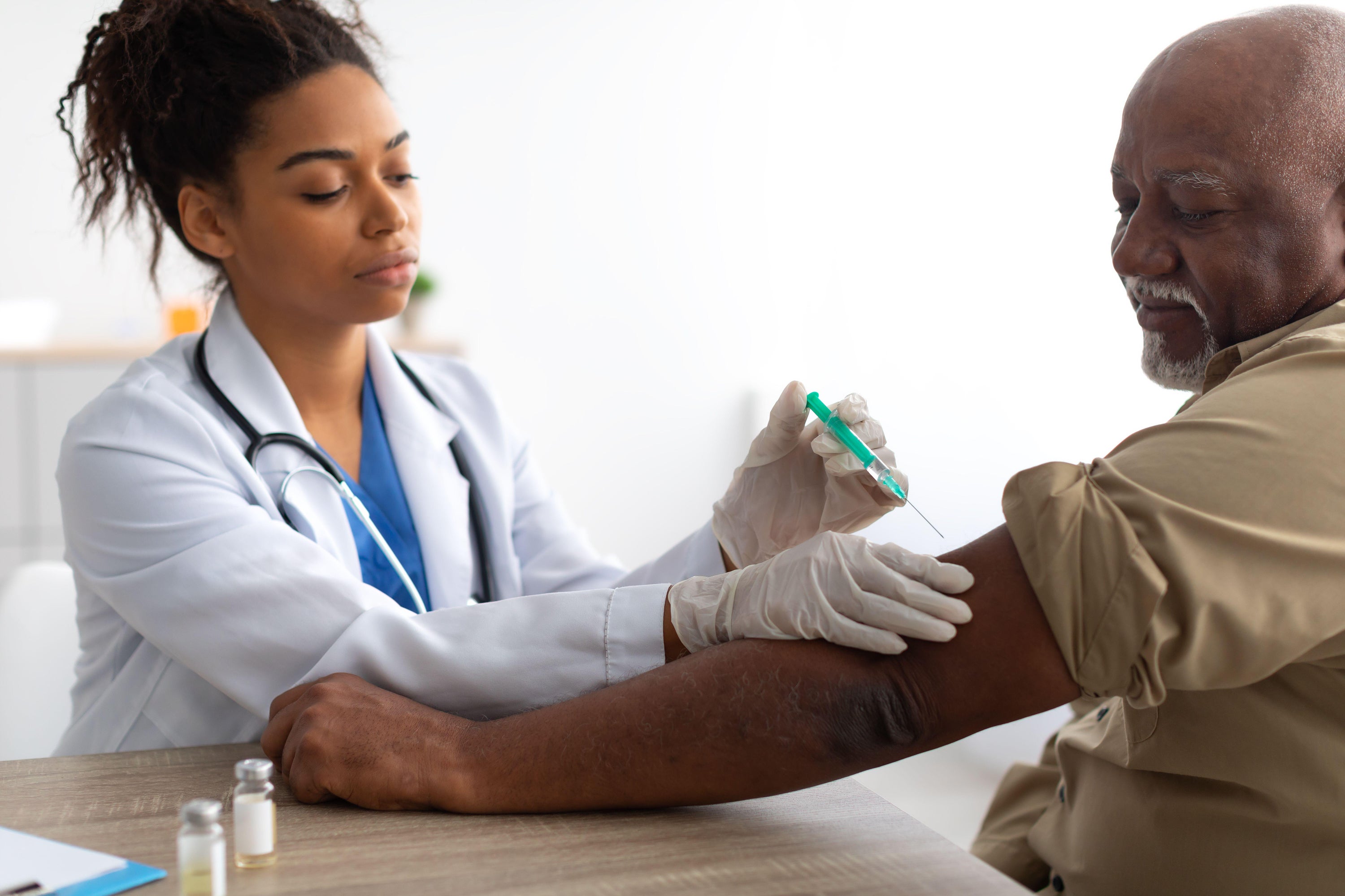 ‘If you are not eligible for a free flu vaccine on the NHS, you can pay to get one done privately,’ says Ramskill