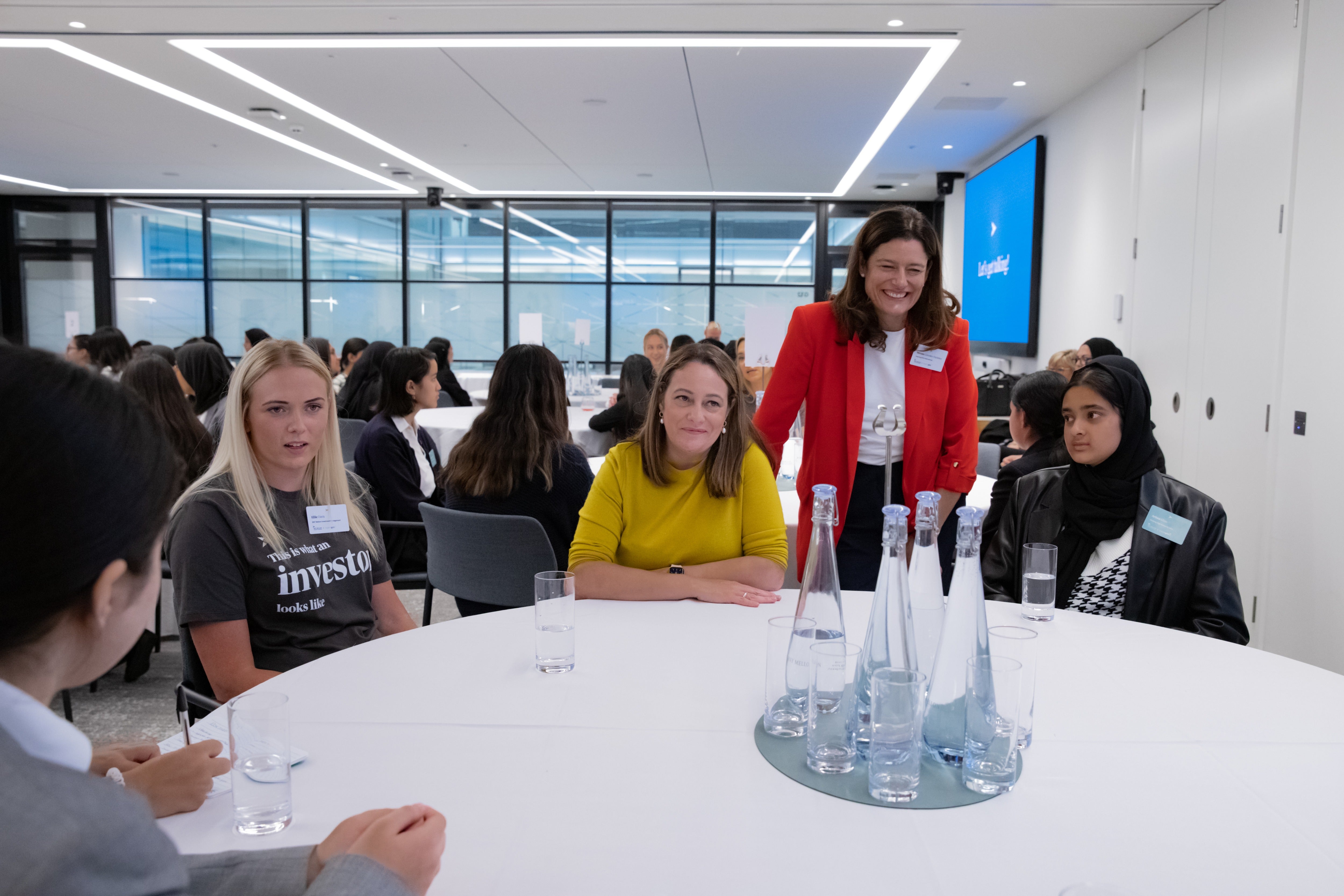Miriam at an Inspiring Girls event at the Bank of New York