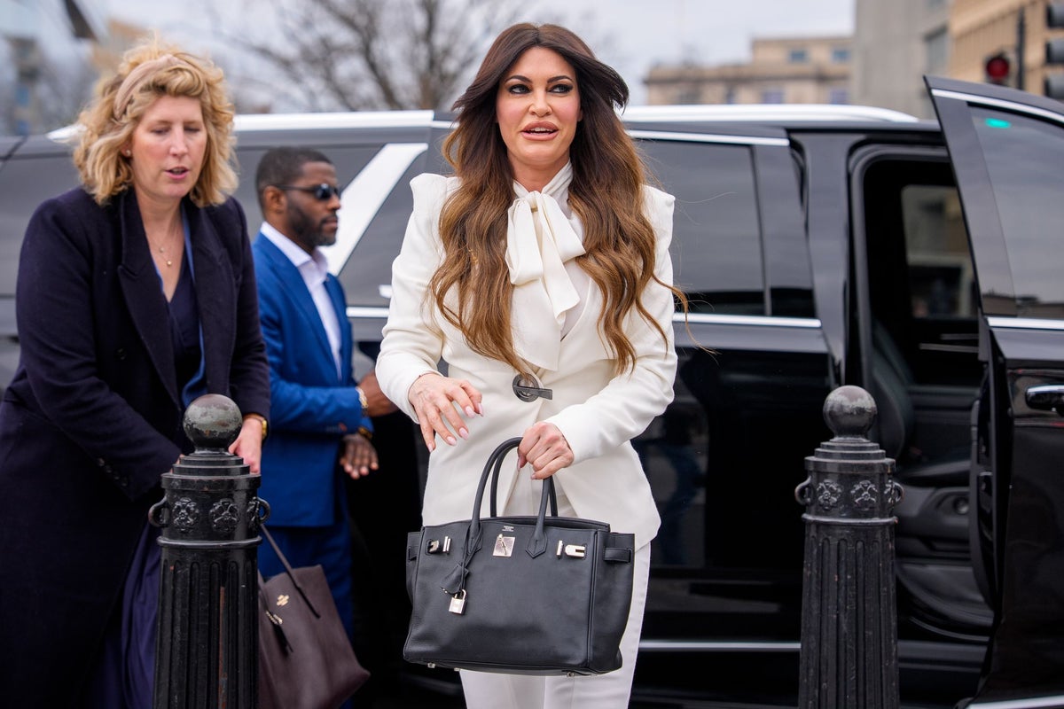Kimberly Guilfoyle told the White House that her text messages asking a Trump donor for $100,000 were AI-generated, according to a new report. She was later asked to resign over the reports (Getty Images)