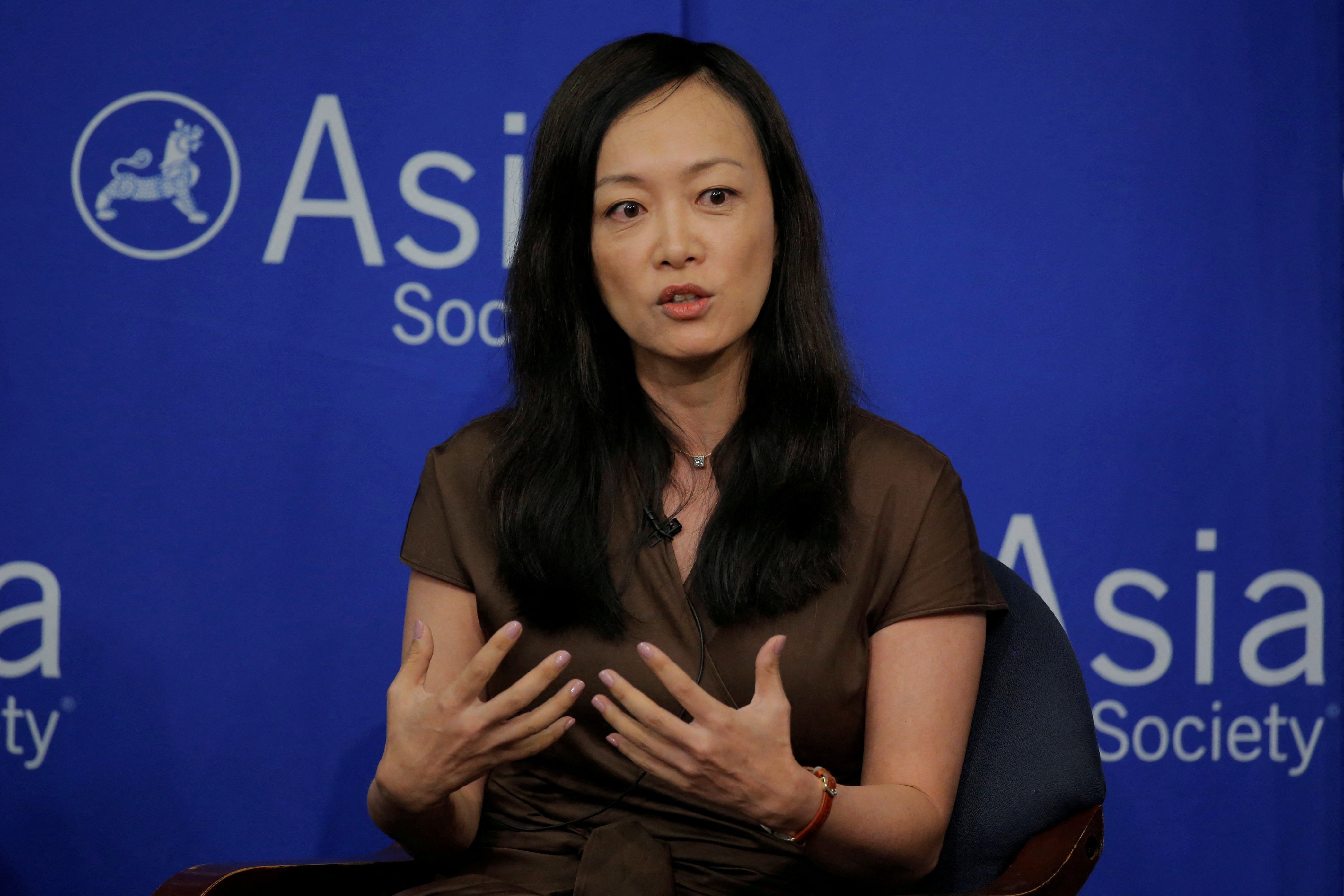 Sue Mi Terry, director at Bower Group Asia, speaks on a "Crisis on the Peninsula: Implications for the U.S. - Korea Alliance" panel at the Asia Society in New York