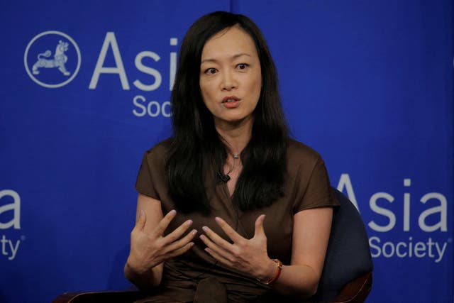 Sue Mi Terry, director at Bower Group Asia, speaks on a "Crisis on the Peninsula: Implications for the U.S. - Korea Alliance" panel at the Asia Society in New York