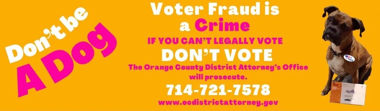 A California woman had a unique punishment for registering her dog to vote