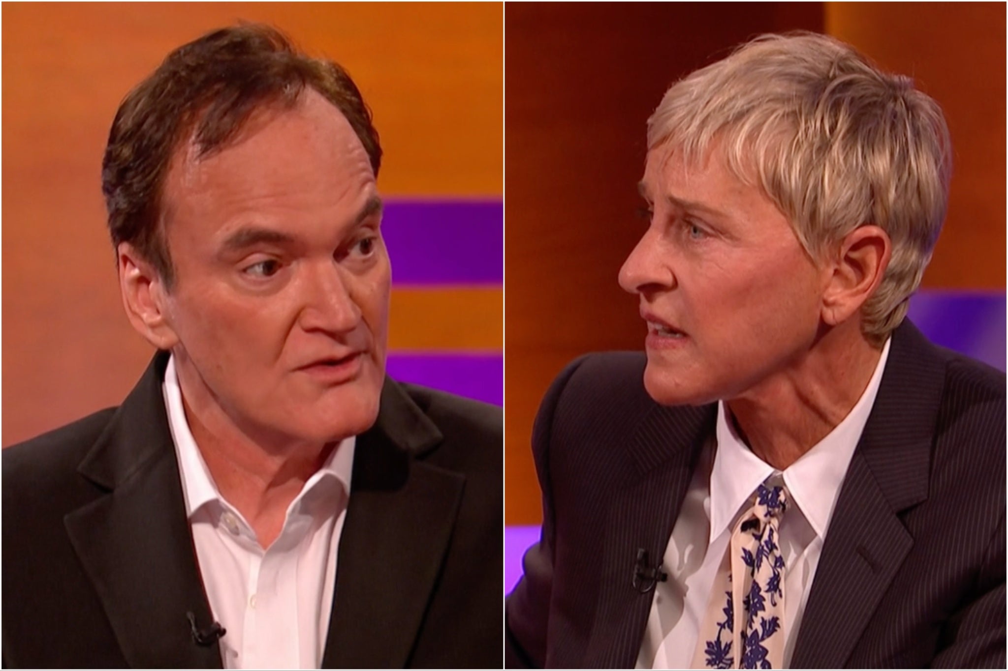 Quentin Tarantino and Ellen DeGeneres in 