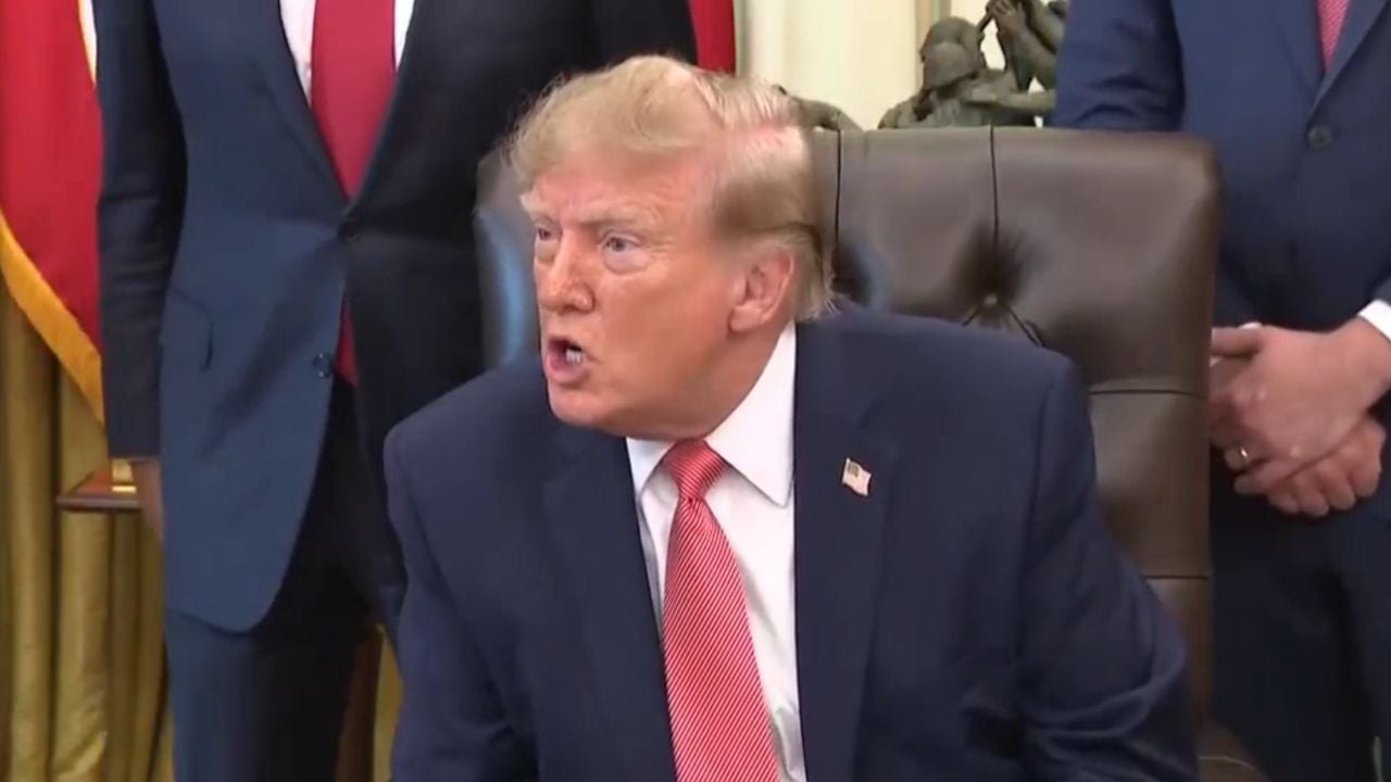 President Donald Trump turned a White House event on its head unleashing his anger on me and The Independent for asking questions