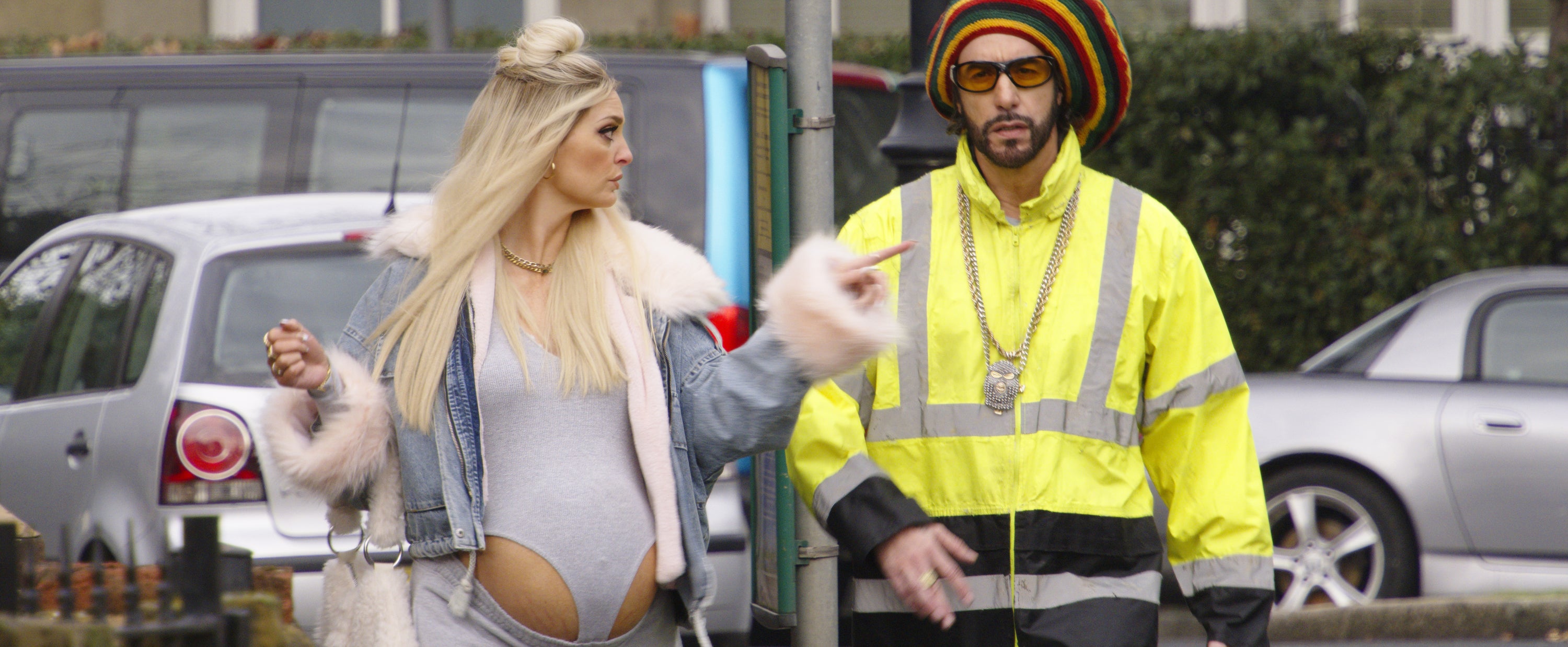 Morgana Robinson and Sacha Baron Cohen in 