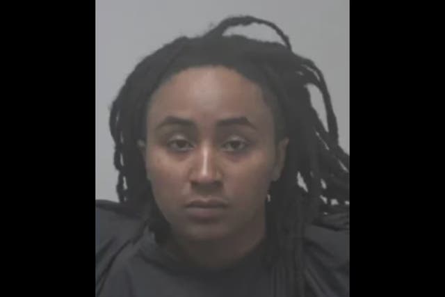 Briana Nicole Roberts, 27, faces a felony manslaughter charge after her roommate was fatally shot inside an apartment on Lakeside Way in Newnan, Georgia, during a struggle over a handgun in an attempted suicide