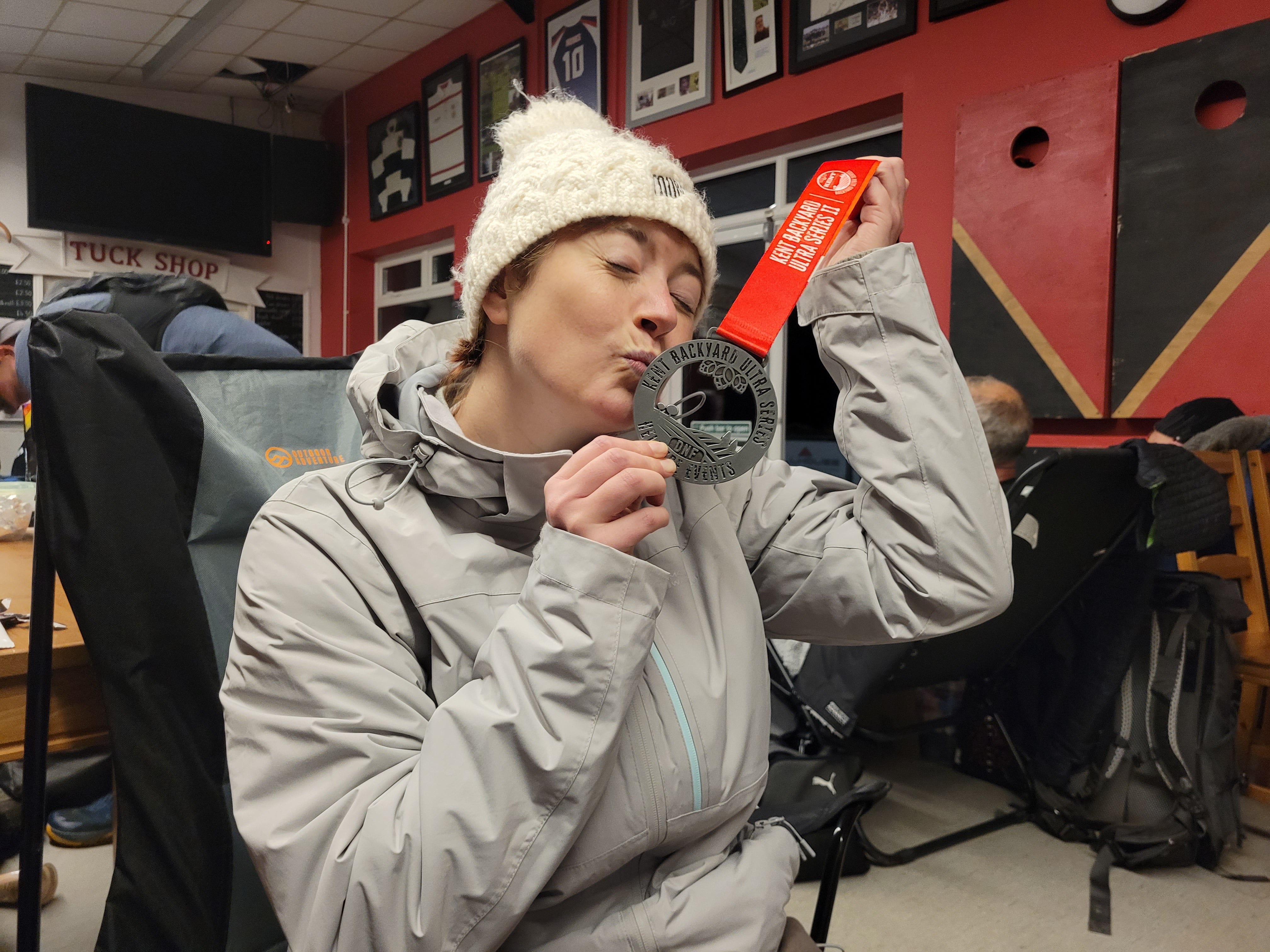 Pedal to the medal: After five yards, Helen calls it a day