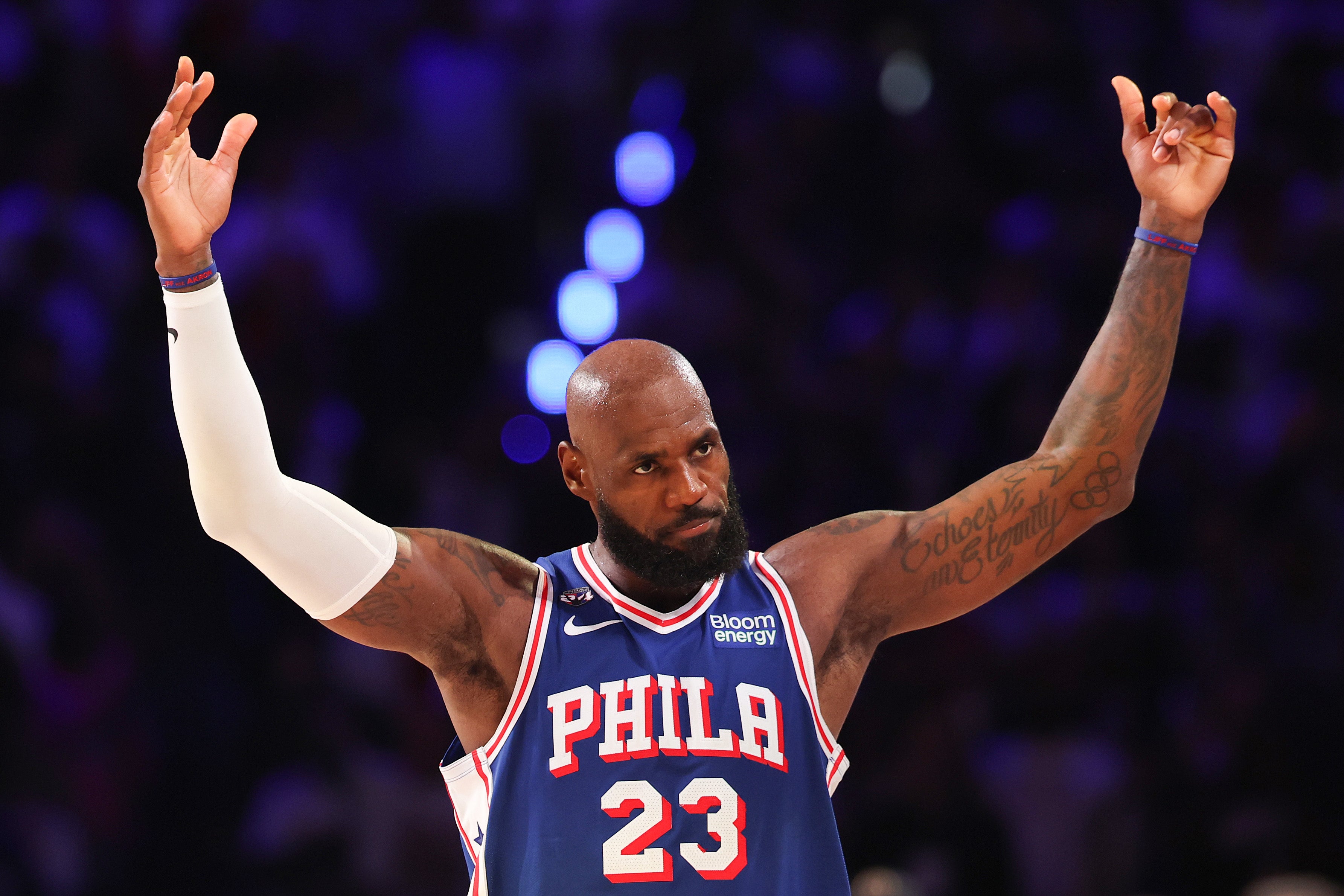 James made his home debut for the 76ers on Thursday night