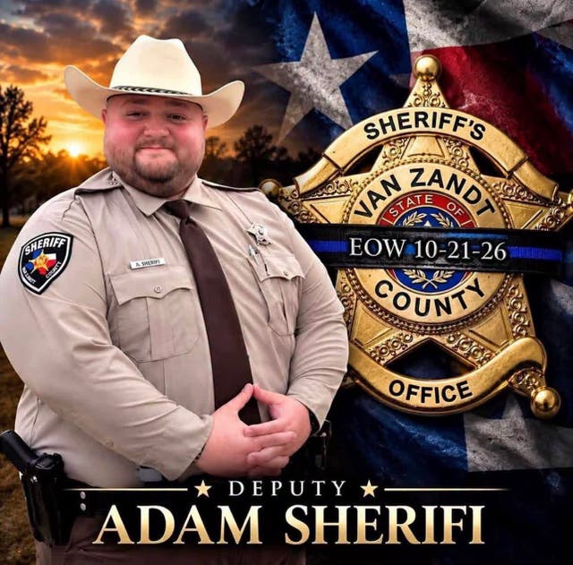 Texas deputy Adam' Sherifi was killed during a confrontation with Mi Van Nguyen in Van Zandt County.