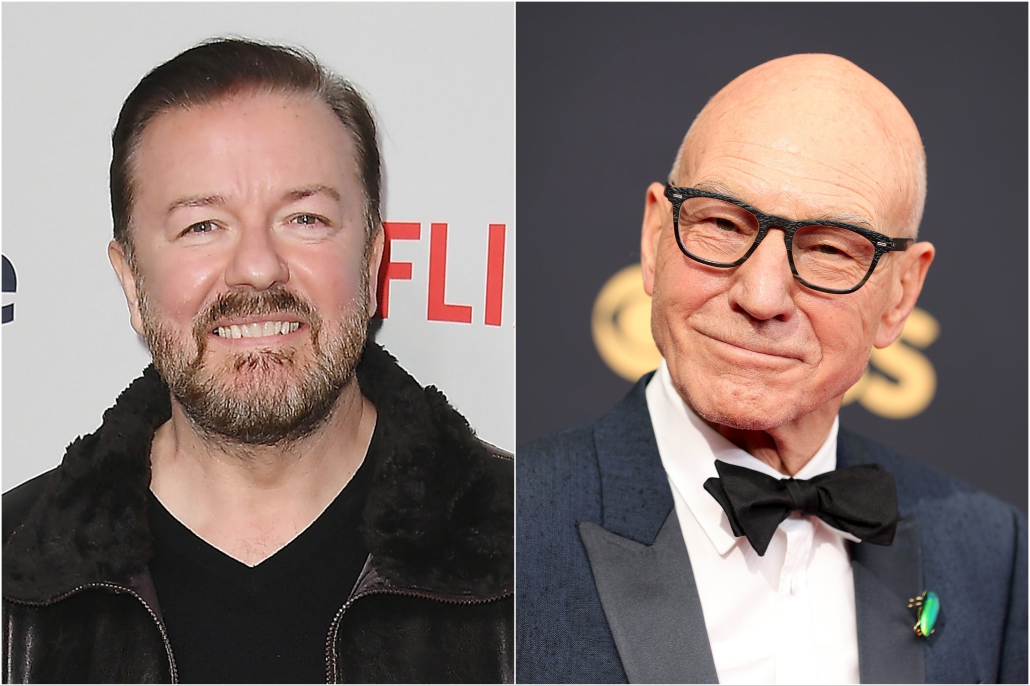 Ricky Gervais ‘ruined every take’ of Patrick Stewart Extras cameo - The Independent