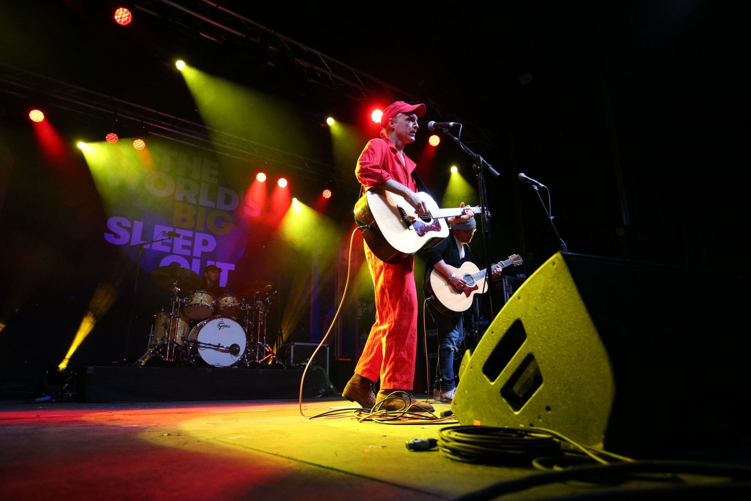 PA: Fran Healy of Scottish band Travis playing at the World's Big Sleep Out