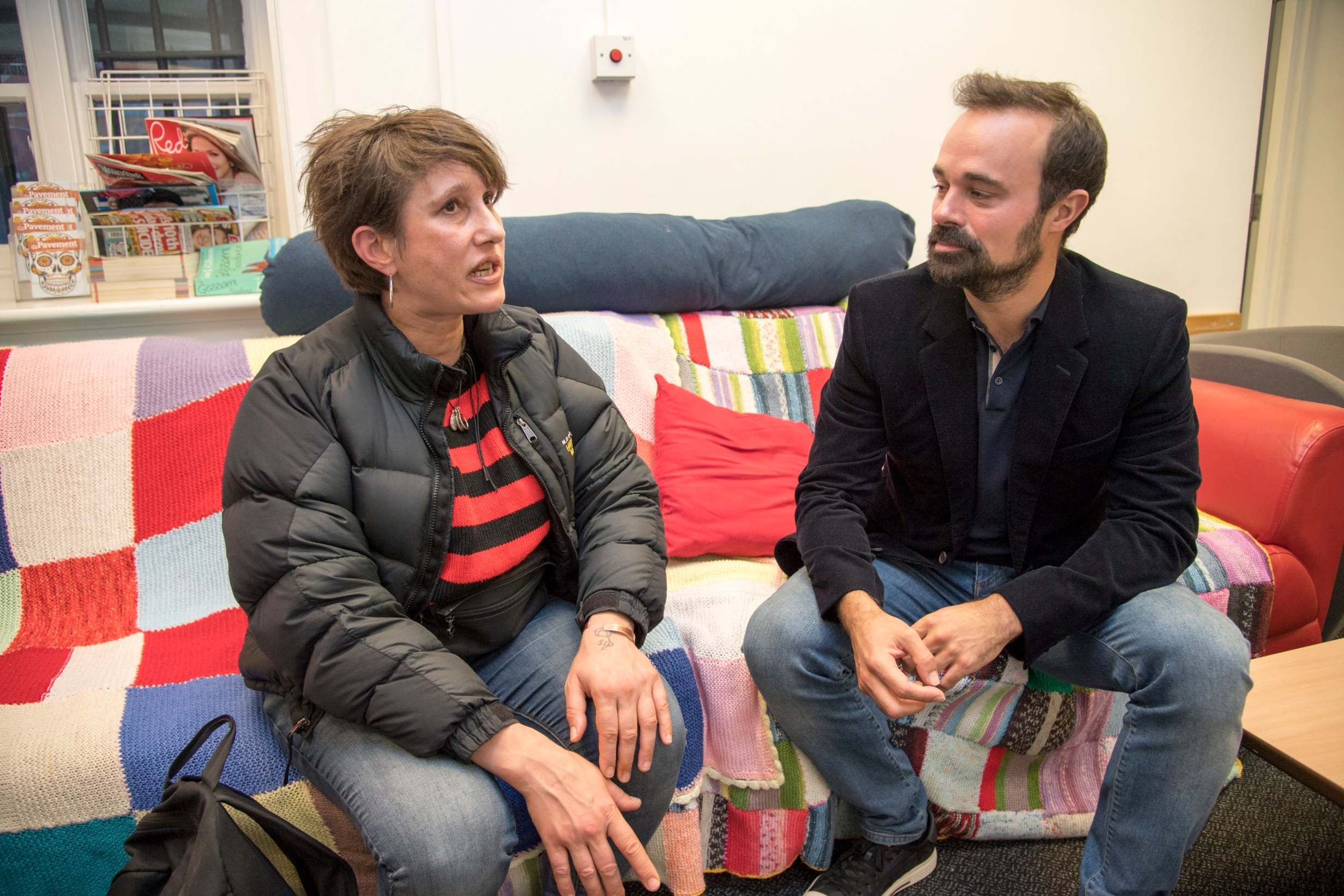 Evgeny Lebedev with Sophia inside the Marylebone Project (Jeremy Selwyn)