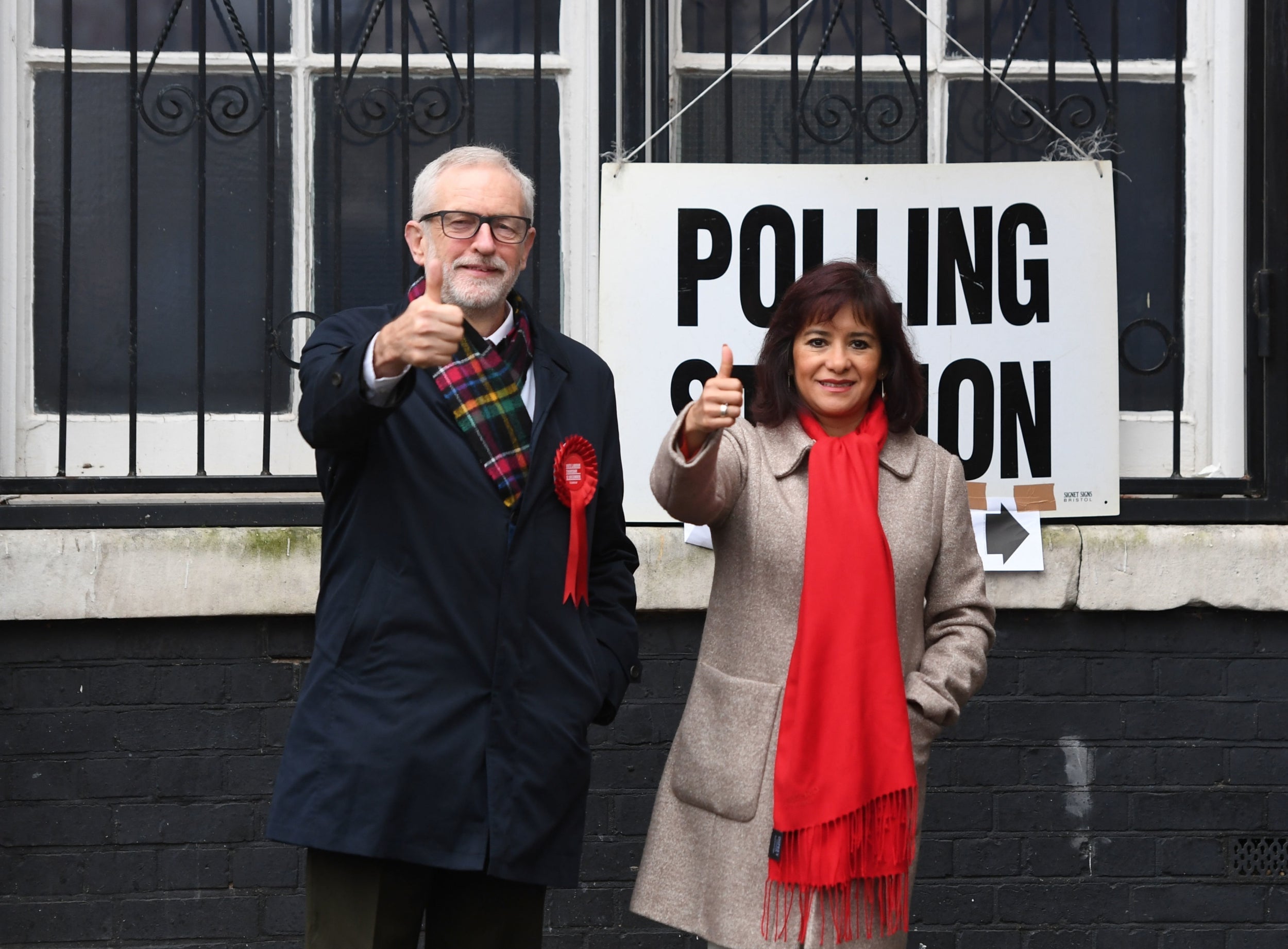 Jeremy Corbyn and wife Laura Alvarez cast their votes in the 2019 election