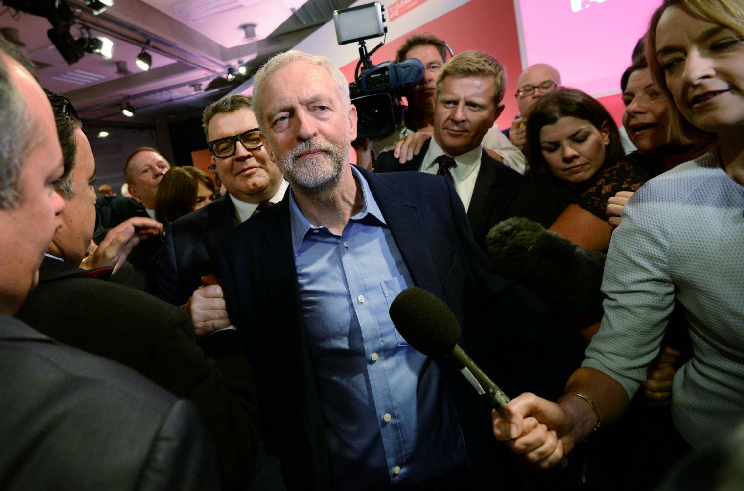 Jeremy Corbyn with deputy Labour leader Tom Watson