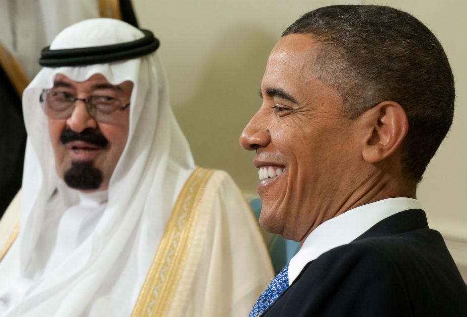 Barack Obama with King Abdullah of Saudi Arabia