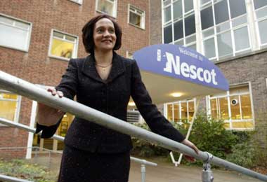 Sunaina Mann outside North East Surrey College of Technology