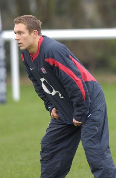 Wilkinson in training at Bath University ahead of this Saturday's clash with Scotland