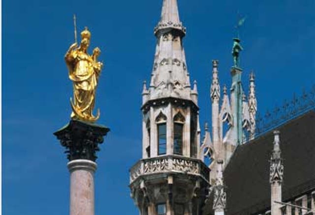 The New Town Hall and St. Mary's Column in Munich