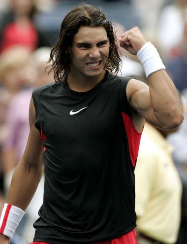 Nadal beat Australian Mark Philippoussis 6-4, 6-4, 6-4