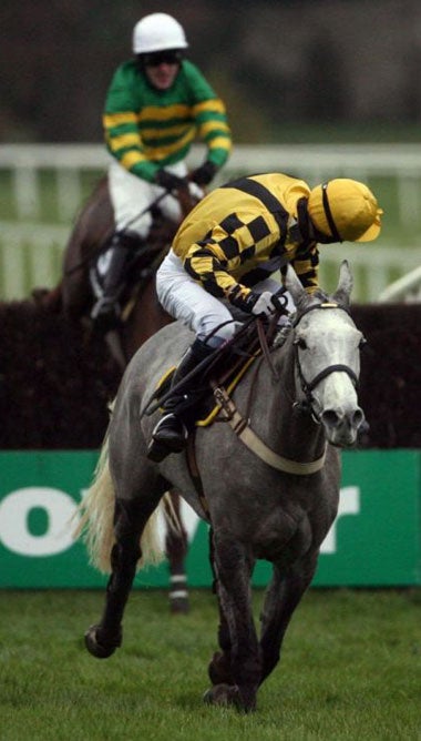 Daryl Jacob enjoys a look at the opposition during the Lexus Chase at Leopardstown