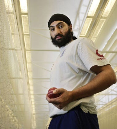 Panesar prepares for the India Test series at the ECB Cricket Academy in Loughborough