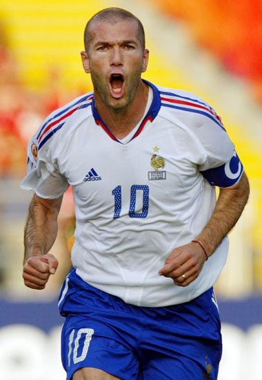 Zidane scored 28 goals for France including two in the 1998 World Cup final in Paris