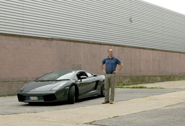 Michael Booth with the Lamborghini Gallardo Superleggera