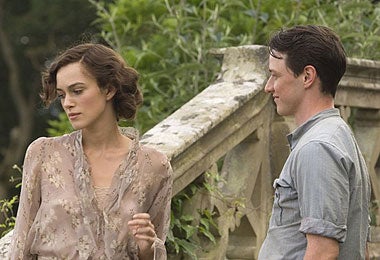 Knightley with James McAvoy in ‘Atonement’