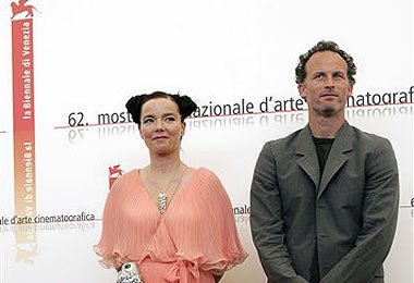 Matthew Barney with girlfriend Björk