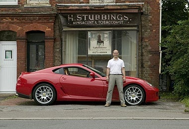 Michael Booth with the Ferrari 599GTB Fiorano