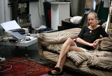 Polly Morgan in her east London warehouse